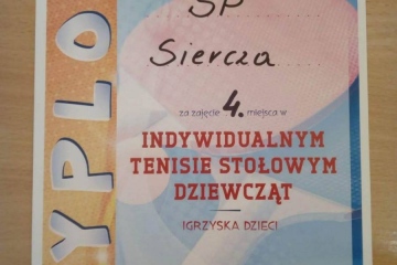 Igrzyska dzieci w tenisie stołowym chłopców i-dziewczyn 02-2019