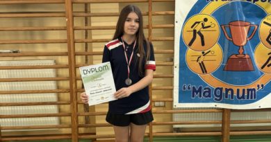 2 miejsce Oliwii Cholewy w Powiatowych Zawodach w Tenisie Stołowym!